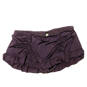 Ruched skirted swim bottom